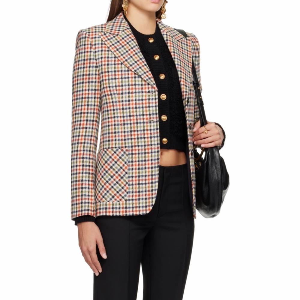 Chloe - Houndstooth Blazer - Size 4 US